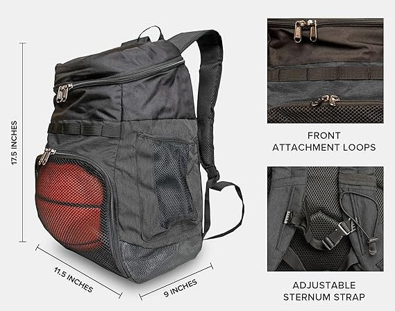 Backpack with shoe / ball compartment